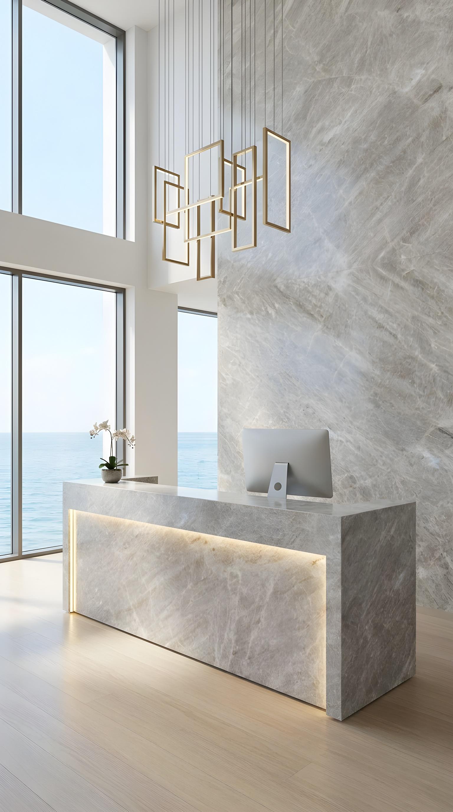 Belvedere Quartzite applied in a space